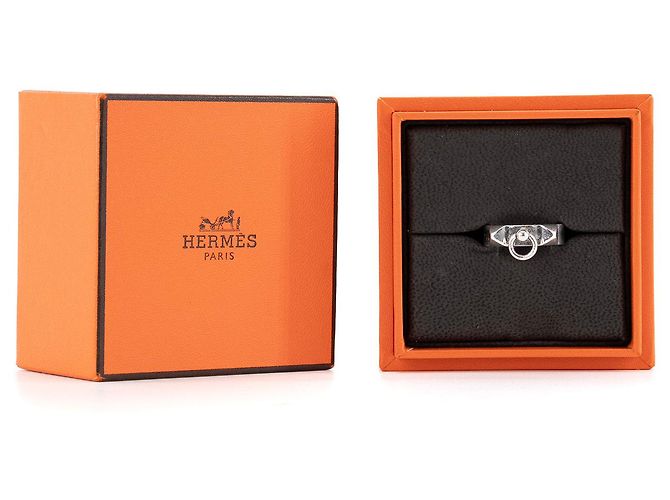 HERMÈS - Anello Collier de Chien PM Hermès in argento (T53) Metallico - vista 4