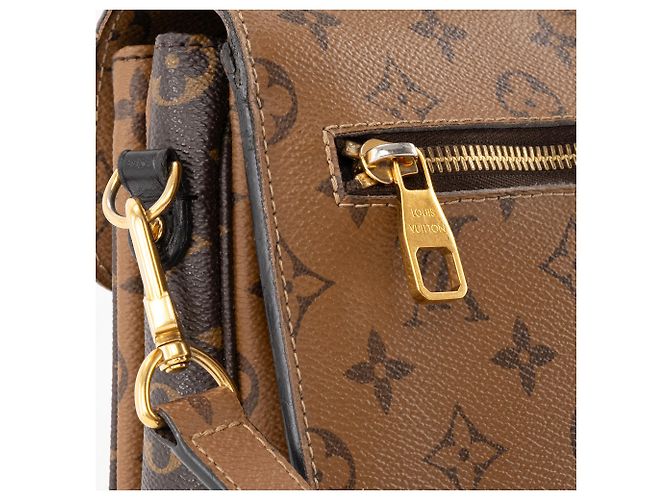 LOUIS VUITTON - Borsa a tracolla Métis Louis Vuitton in tela monogramma reversa Marrone - vista 7