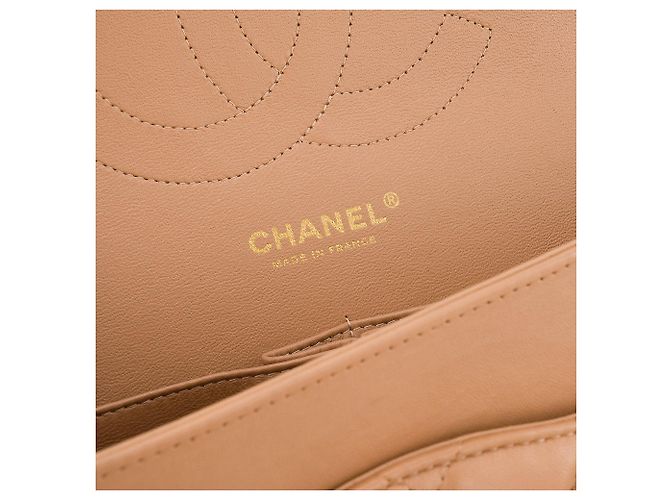 CHANEL - Borsa a tracolla Classic/Timeless Jumbo Chanel in pelle marrone - vista 10