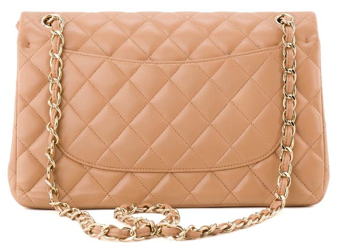 CHANEL - Borsa a tracolla Classic/Timeless Jumbo Chanel in pelle marrone - vista 3