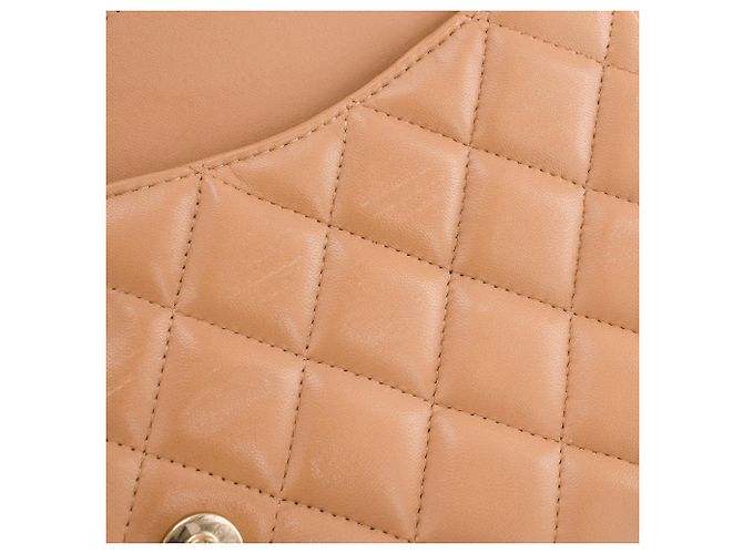 CHANEL - Borsa a tracolla Classic/Timeless Jumbo Chanel in pelle marrone - vista 8