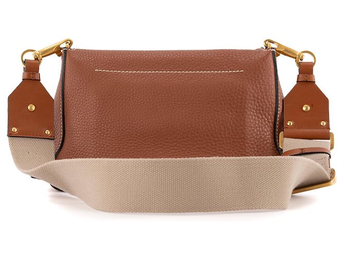 Valentino Garavani VALENTINO - Borsa a tracolla VSling Valentino in pelle martellata marrone - vista 3