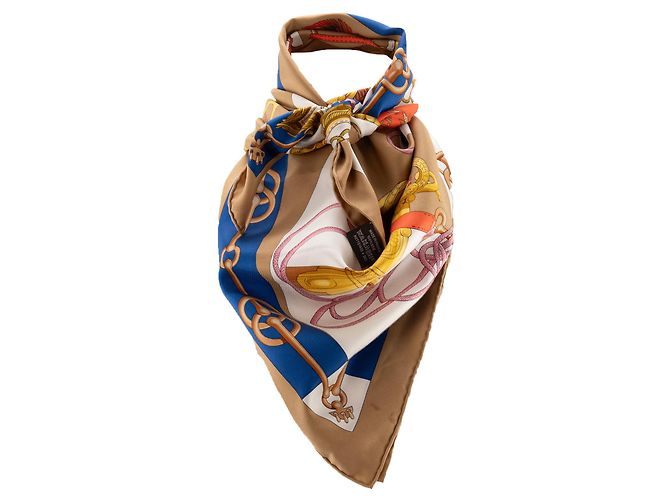 HERMÈS - Foulard 90 Cliquetis Hermès in seta multicolore - vista 2