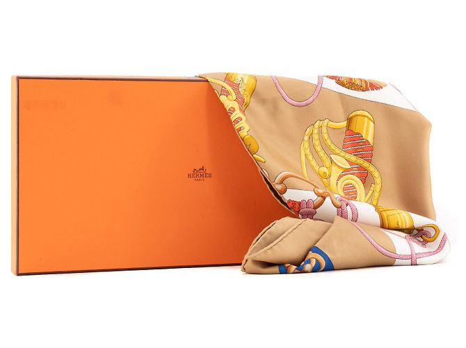 HERMÈS - Foulard 90 Cliquetis Hermès in seta multicolore - vista 6