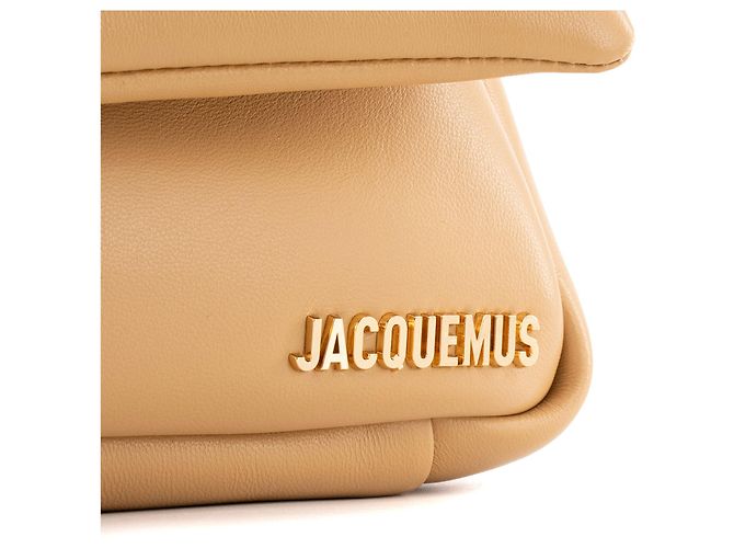 JACQUEMUS - Borsa a Spalla Bambimou Jacquemus in Pelle Beige - vista 5
