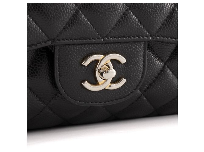 CHANEL - Borsa a tracolla Classic/Timeless Jumbo in pelle caviar nera Nero - vista 5