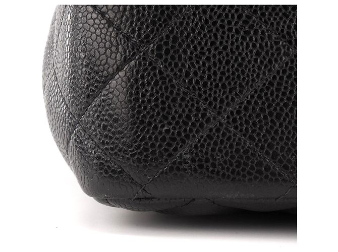CHANEL - Borsa a tracolla Classic/Timeless Jumbo in pelle caviar nera Nero - vista 7