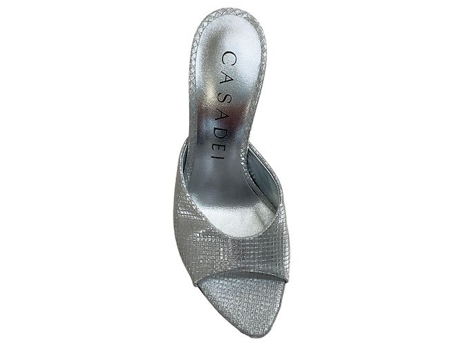 Sandali Diadema Scarlatti Argentati Embossati Casadei Argento - vista 4