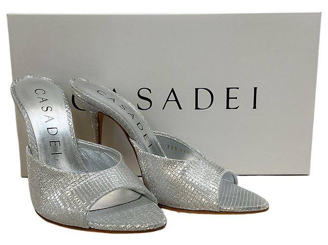 Sandali Diadema Scarlatti Argentati Embossati Casadei Argento - vista 6