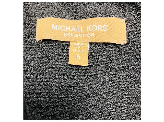 Schwarzes Wollcocktailkleid mit Rüschen aus der Michael Kors Kollektion - Ansicht 4