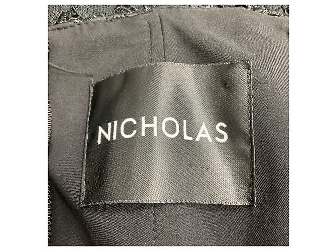 Nicholas Kirkwood Nicholas Black Botanische Spitzen-Midikleid Schwarz - Ansicht 4