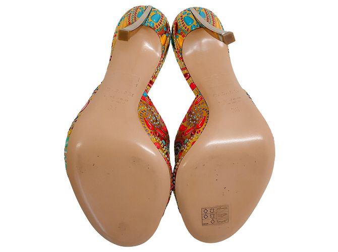 Sandali slide con nugget dorato dipinto Casadei D'oro - vista 7