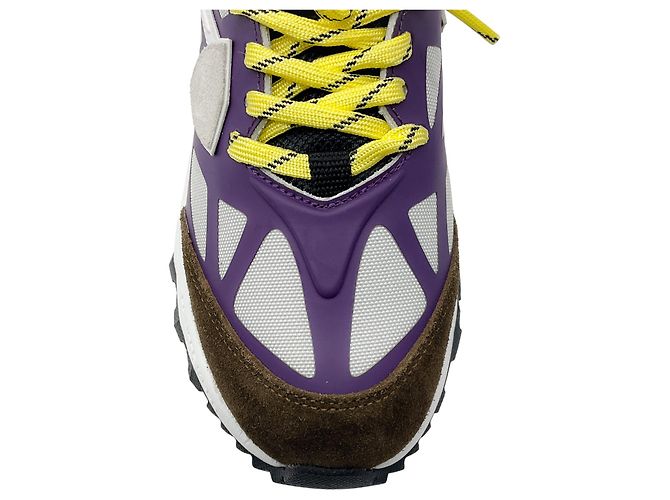 Sneakers basse Rocx in nylon e pelle di Philippe Model in viola / grigio Porpora - vista 5