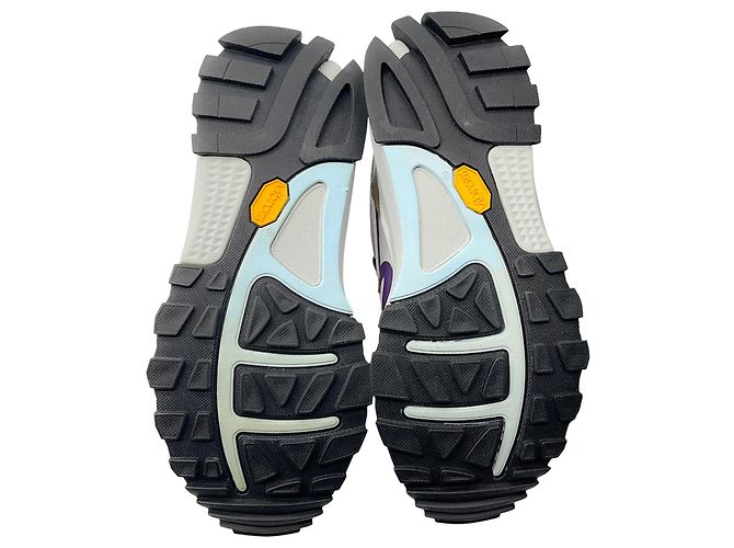 Sneakers basse Rocx in nylon e pelle di Philippe Model in viola / grigio Porpora - vista 7