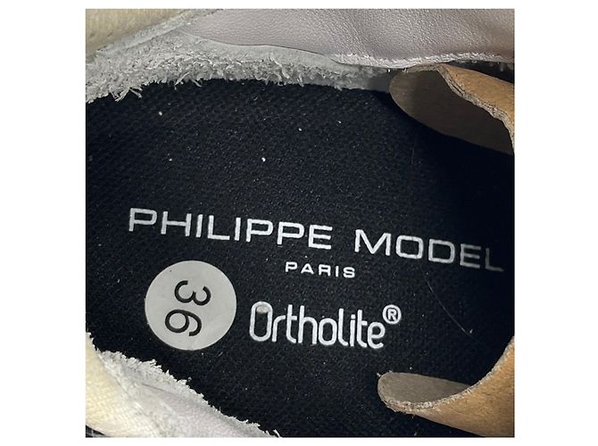 Sneakers basse Rocx in nylon e pelle di Philippe Model in viola / grigio Porpora - vista 8