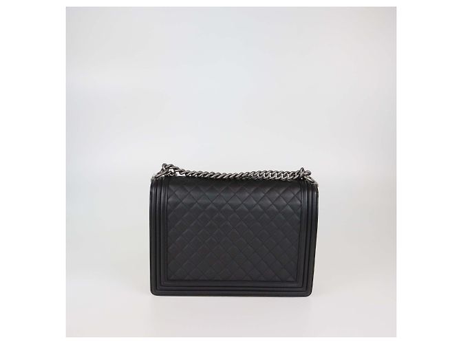 Borsa Boy Flap Grande in Pelle Trapuntata Nera Chanel Nero - vista 3