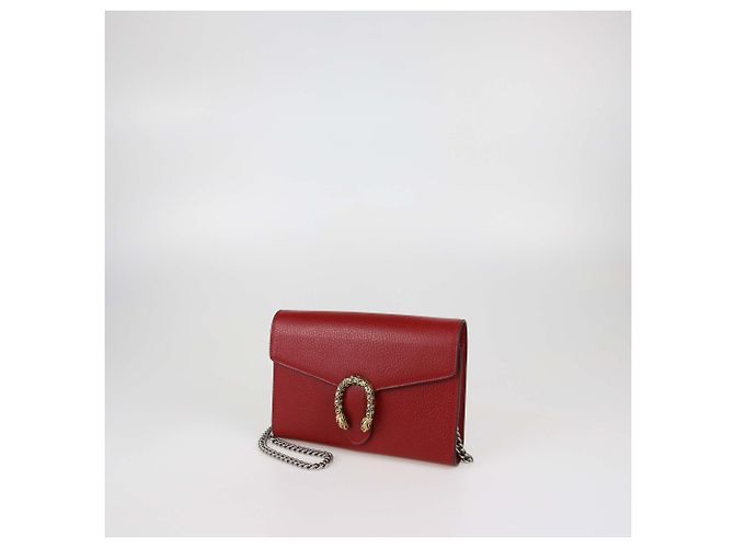 Cartera Gucci de cuero rojo con cadena Dionysus de cristal - vista 2