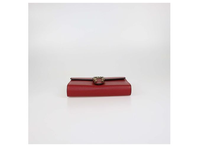 Cartera Gucci de cuero rojo con cadena Dionysus de cristal - vista 4
