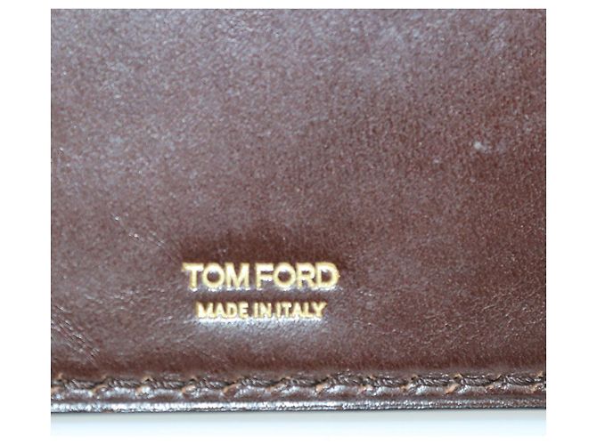 Tom Ford Dark Brown Leather Bifold Wallet - view 6