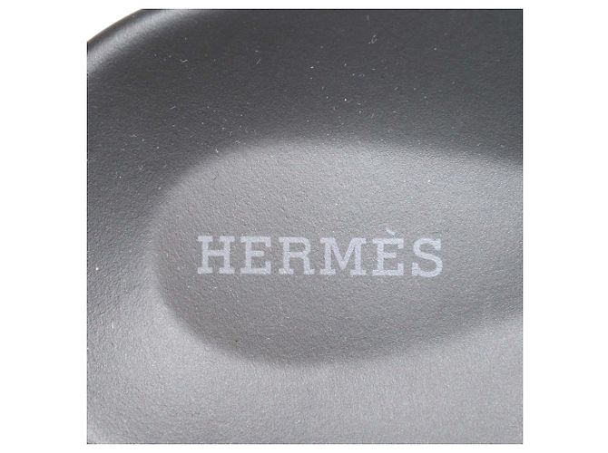 Sandali Chypre in pelle nera Hermès Nero - vista 7