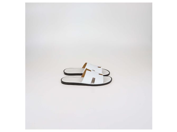 Sandali Izmir in pelle bianca Hermès Bianco - vista 3