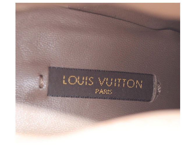 Botines Queen de cuero marrón Louis Vuitton Castaño - vista 7