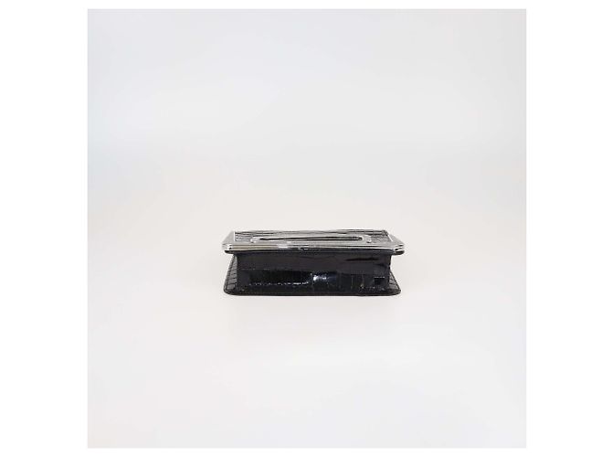 Stéphane Rolland Clutch Talitha in pelle di coccodrillo nera edizione limitata con cristalli di Stephane Rolland Nero - vista 4