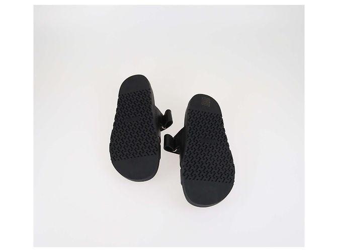 Sandali Chypre in pelle nera Hermès Nero - vista 6