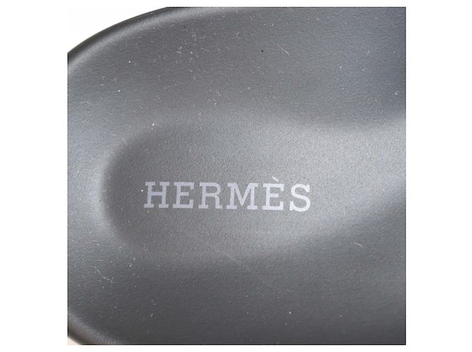 Sandali Chypre in pelle nera Hermès Nero - vista 7