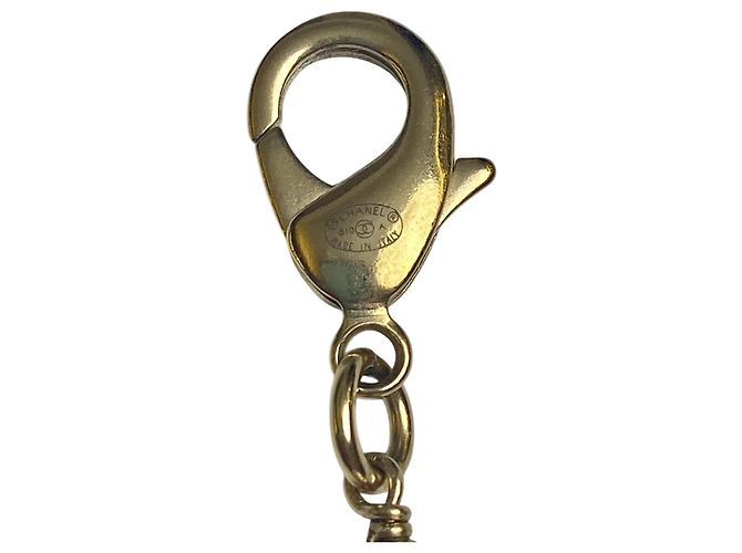 Collana Chanel 10A Shanghai Extra Lunga Perle Dorate 8 Logo CC Bianco Gold hardware - vista 9