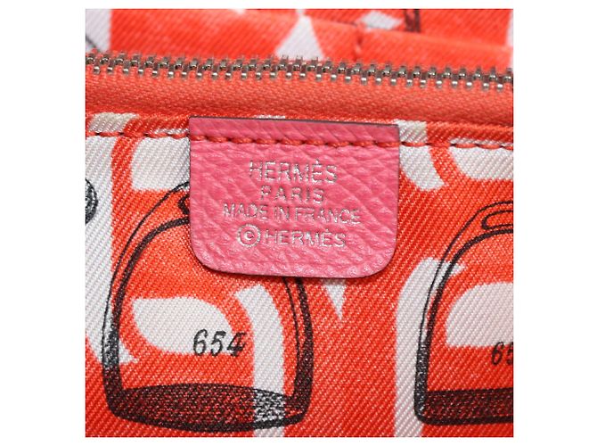 Portafoglio lungo Classico in pelle Epsom e seta 'Silk'In' Rosa Jaipur di Hermès - vista 5
