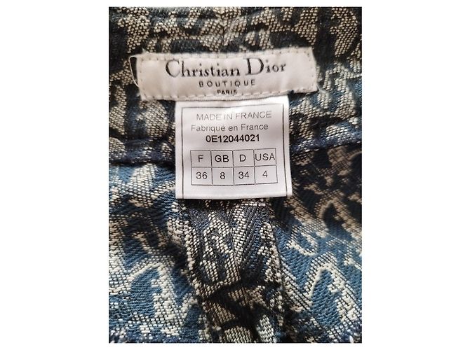 Christian Dior Seltene Dior Oblique-Canvas- und blaue Denim-Hose - Ansicht 3