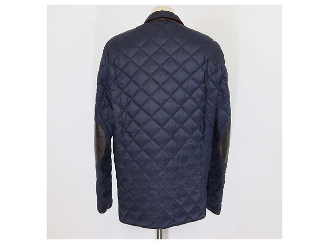 Autre Marque CH Carolina Herrera Navy Blue Quilted Puffer Jacket - view 3