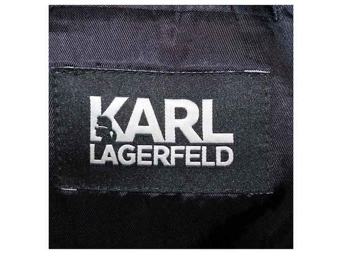 Blazer blu navy in lana a un bottone Karl Lagerfeld - vista 6