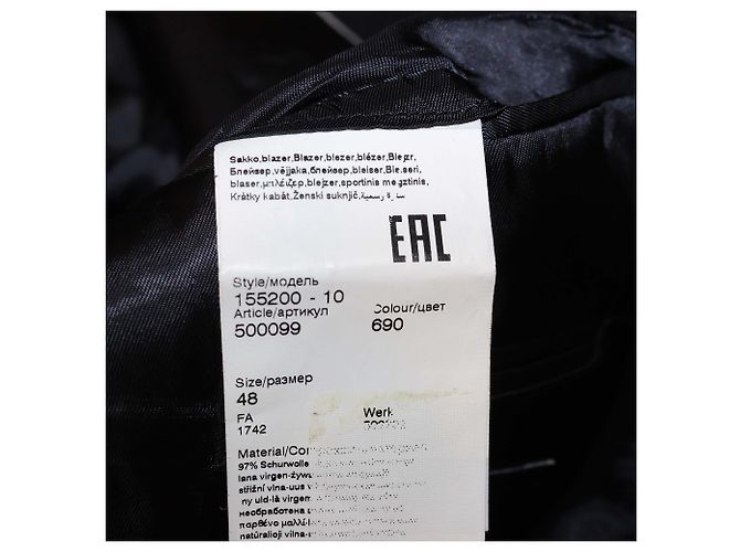 Blazer blu navy in lana a un bottone Karl Lagerfeld - vista 7