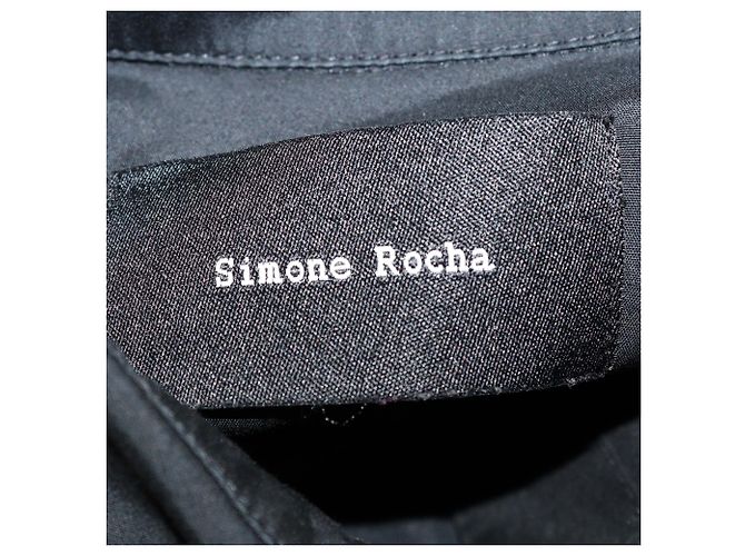 Abito midi in cotone nero con volant sovrapposti Simone Rocha - vista 5
