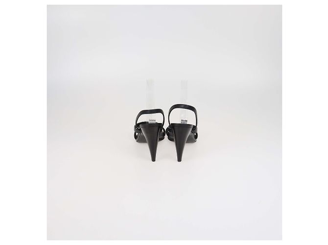 Sandali Slingback Glamour in pelle nera Hermès Nero - vista 5