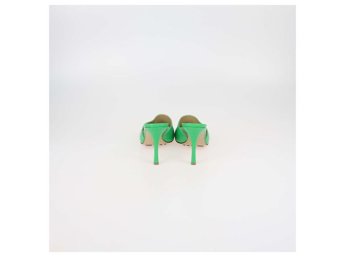 Mules in pelle verde stretch Bottega Veneta - vista 5