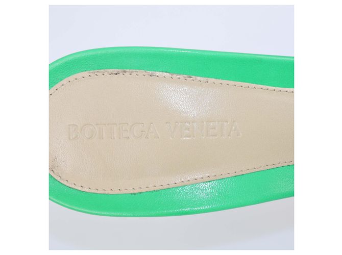 Mules in pelle verde stretch Bottega Veneta - vista 6