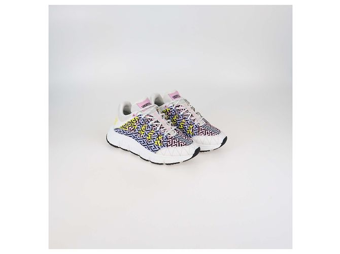 Versace Multicolor Leather and Fabric Trigreca Sneakers - view 2