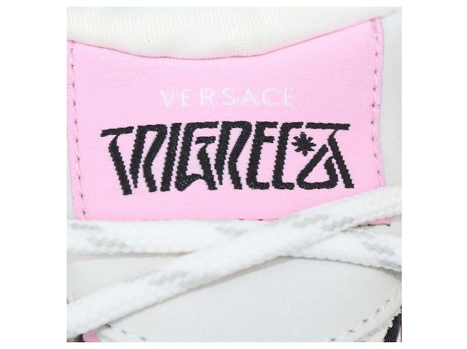 Versace Multicolor Leather and Fabric Trigreca Sneakers - view 7