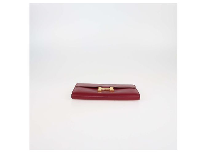 Cartera larga Constance en cuero Swift Rouge H de Hermès Roja - vista 4
