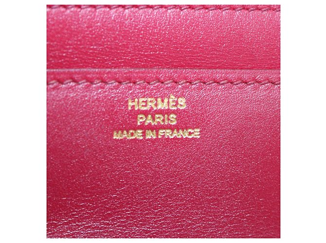 Cartera larga Constance en cuero Swift Rouge H de Hermès Roja - vista 5