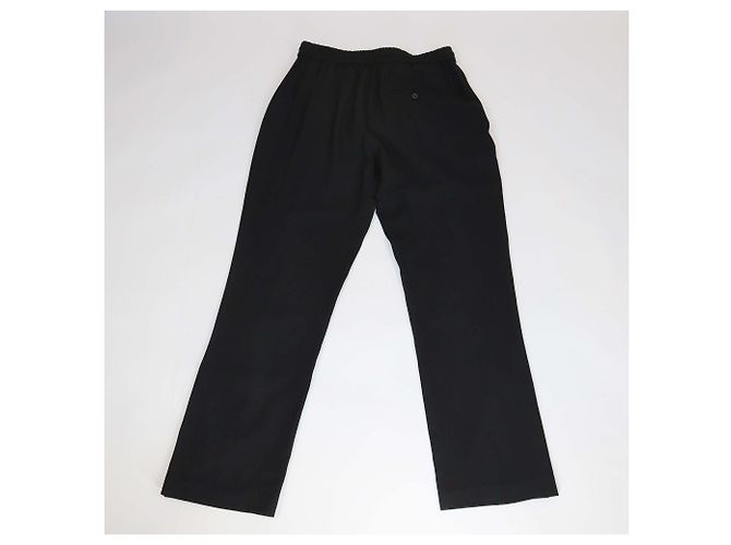 3.1 Phillip Lim Black Blend Wool Button Detail Drawstring Pants - view 2