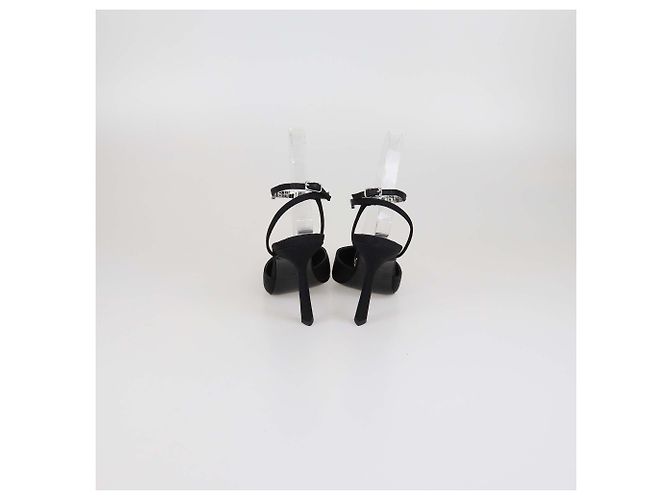 Pumps Delphine 105 in tessuto nero con cinturino logo Alexander Wang - vista 5