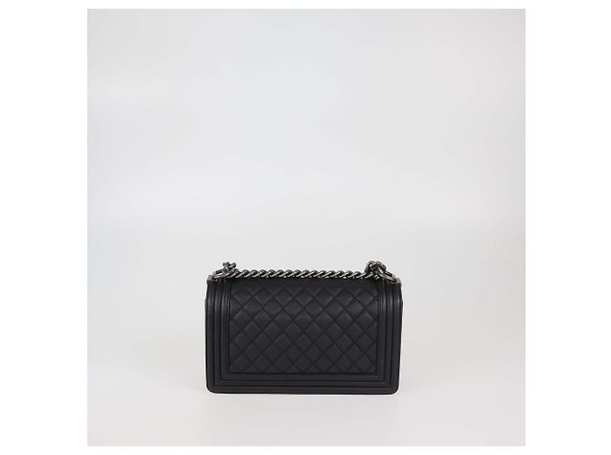 Borsa Boy Flap Media in Pelle Trapuntata Nera di Chanel Nero - vista 3