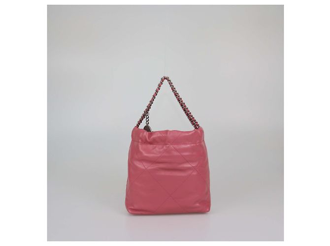 Borsa Mini 22 in Pelle Trapuntata Rosa di Chanel - vista 3