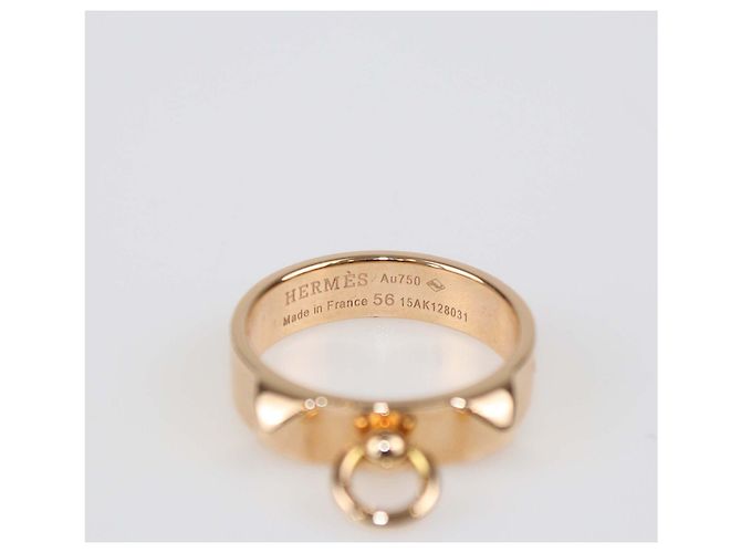 Ring Hermès Anello Collier De Chien Modello Piccolo in Oro Rosa 18K Hermes - vista 3