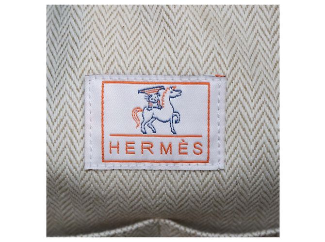 Grande astuccio Bride-a-Brac in Tela Cabriole Biscuit di Hermès - vista 6