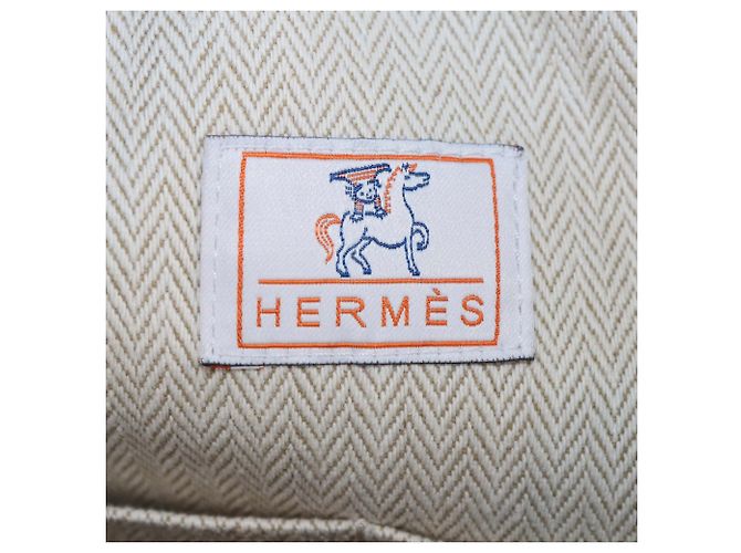 Hermès Hermes Bleu Nattier Toile Cabriole Bride-a-Brac Grande Scatola - vista 5